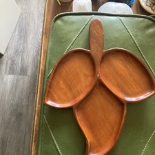 Divided Wooden Snack Tray Charcuterie Natural Wood Board