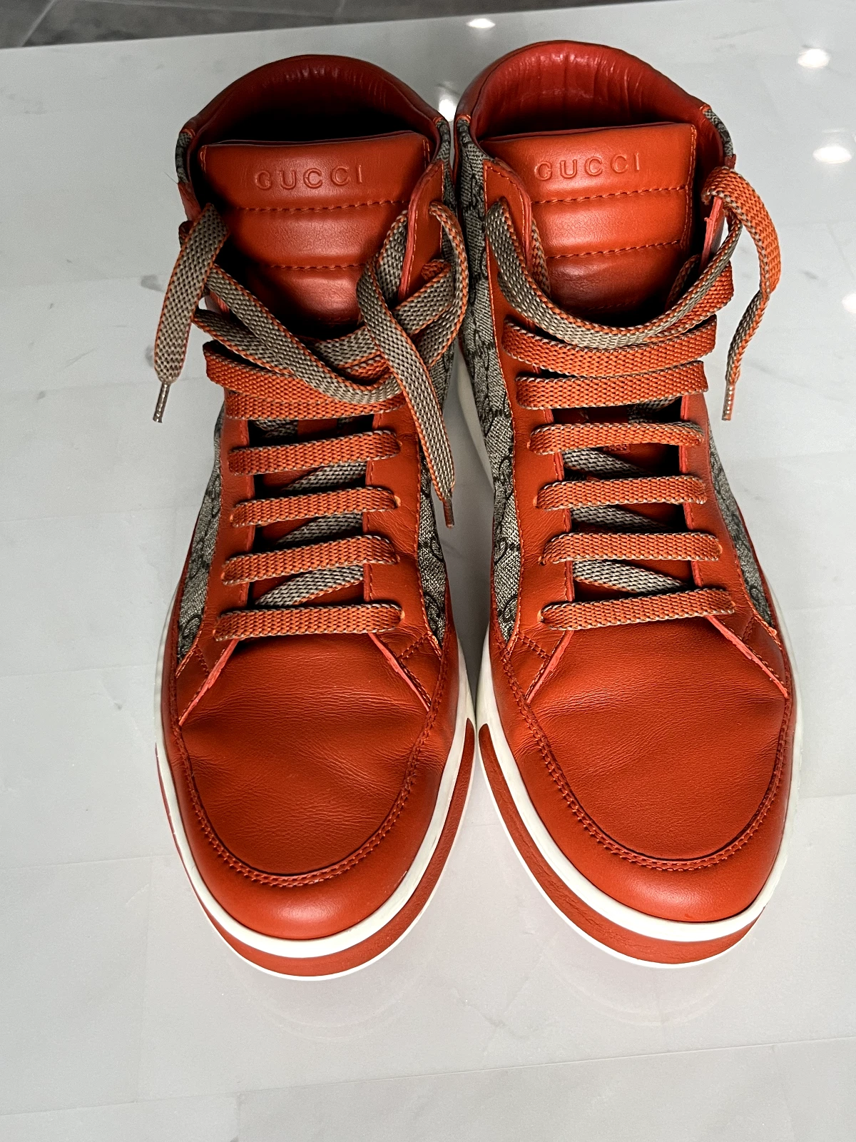 Baskets hautes Gucci pour hommes 8,5 US