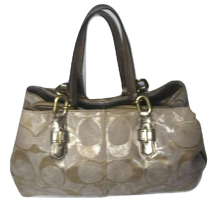 Coach Chelsea Patina Signature Jayden 18687 Gold Khaki