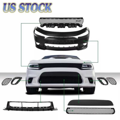 For 2015-2023 Dodge Charger, SRT-8 Hellcat Style Front Bumper w