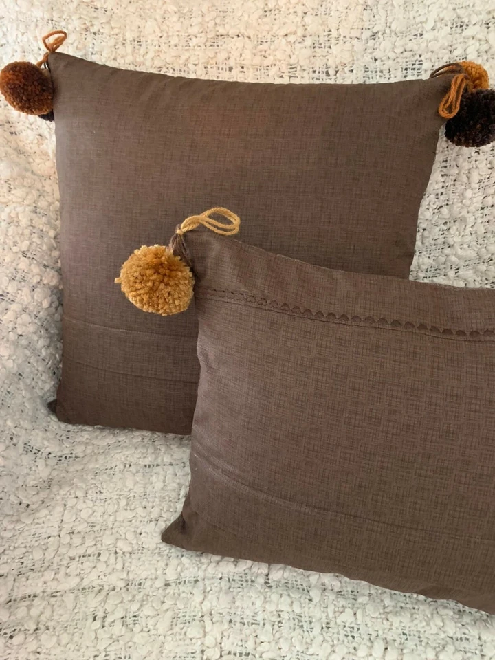 Funda de almohada decorativa con apliques de retazos hecha a mano 12 pulgadas x 16 pulgadas, 16 pulgadas x 16 pulgadas Foto 3 de 4