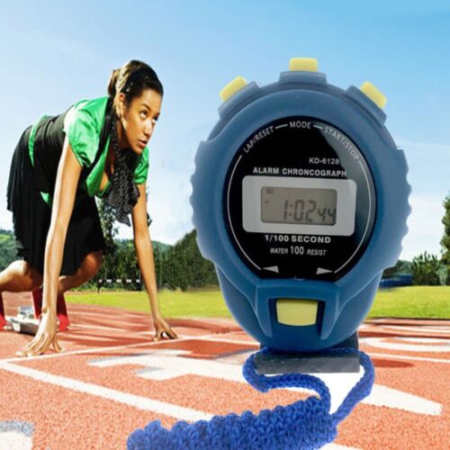Portable Sports Stopwatch Digital Display Chronograph New Fitness Timer Counter - Picture 1 of 9