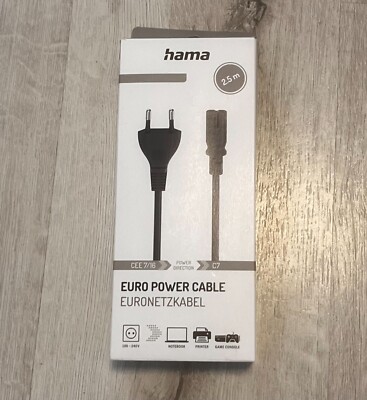 HAMA Euro Power Cable - 2,5 Meter EURONETZKABEL