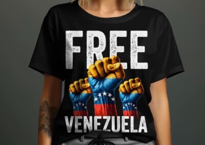 Free Venezuela Shirt Demo Freiheit Hasta el Final Faust Fahne