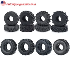 4X Soft Rubber Mud Terrain 1.0" Wheel Tires for 1/24 RC Car Axial SCX24 Upgrade