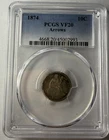 1874 Seated Liberty Dime Arrows PCGS VF20 Better Date Type Coin