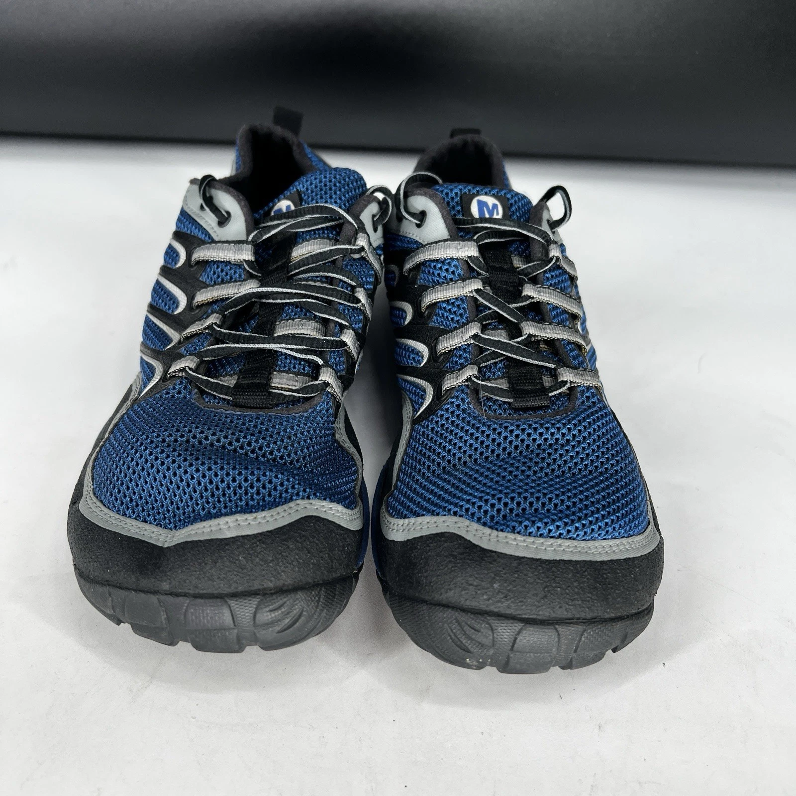 Merrell Trail Glove Olympia Mens 11 Blue Black Minimalist Trail Running J85523