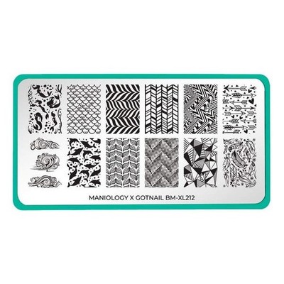 Bundle Monster X gotnail BM-XL212 Maniology BMC Design Artist Collab Nail Stamp