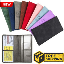 Premium Car Registration Insurance Card Holder w/ Magnetic Shut for Documents
