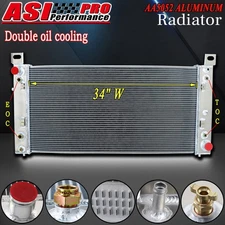 3Row Aluminum Radiator For Chevy Silverado 1500 2500 Suburban Tahoe 4.8 5.3 6.0L