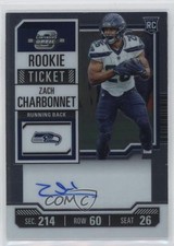 2023 Panini Contenders Optic Rookie Ticket RPS Zach Charbonnet #141 Auto 0a6