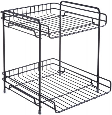 Einfache Haushaltswaren 2 Ebenen Schrank Organizer, Stapelbar unter Waschbecken Netz Schublade