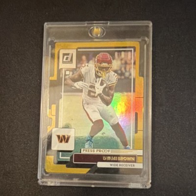 2022 Panini Donruss Dyami Brown #178 Press Proof Gold Die-Cut /25 Commanders NFL