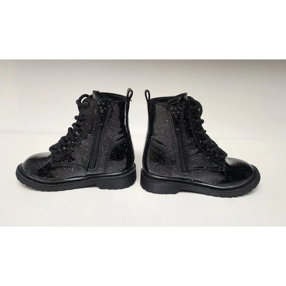 Steve Madden STEVIE Niñas Niños Jugador Charol Brillo Botas Zapatos Talla 7M Foto 3 de 4