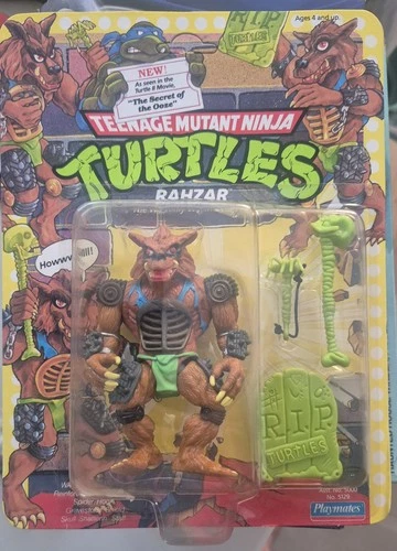 TMNT Rahzar Playmates Unpunched MOC Sealed Vintage Action Figure Unpunched