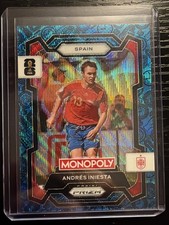 2026 Panini Prizm Monopoly World Cup 26 Andres Iniesta Blue Wave SP