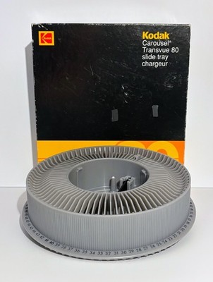 1990 Kodak Carousel Transvue Slide Tray for 80 Slides With Box 