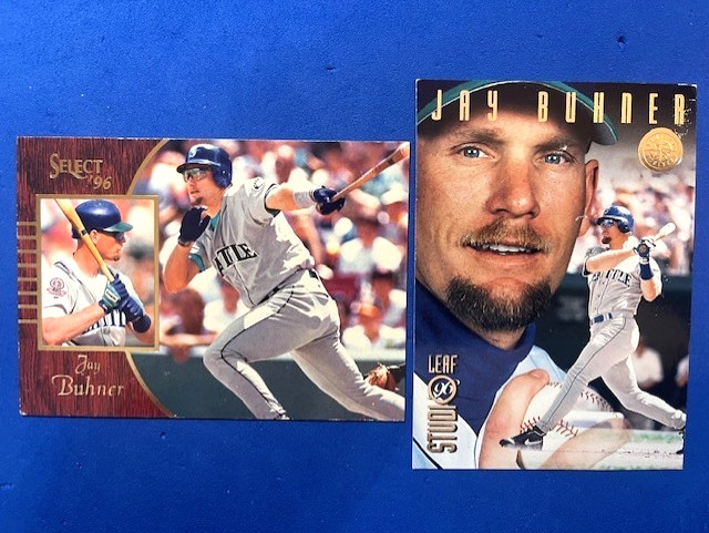 Jay Buhner 1996 Score Select & 1996 Leaf Studio Baseball - Mariners