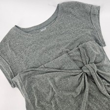 Aerie Women Small Casual Dress Light Green Cotton Blend Front Tie Knot Mini
