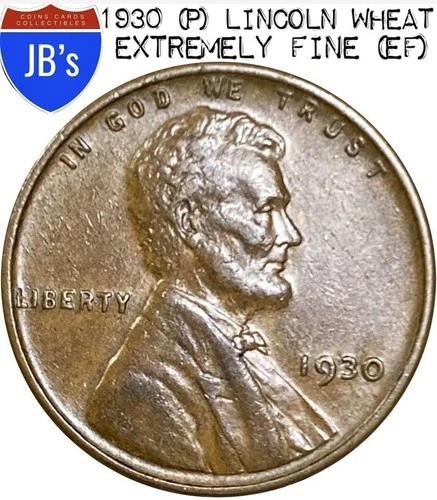 1930 (P) Lincoln Wheat Cent Penny 1c - EXTREMELY FINE (EF)