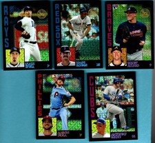 2019 TOPPS SERIES 2  1984  BASEBALL CHROME  Black  #/199  5 CARD LOT