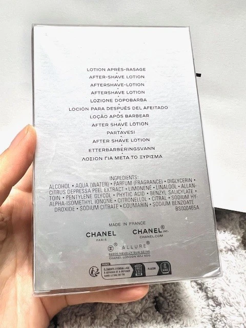 Chanel ALLURE HOMME SPORT Loción After Shave 3.4oz/NUEVO EN CAJA Auténtico/Recibo Macys Foto 3 de 4