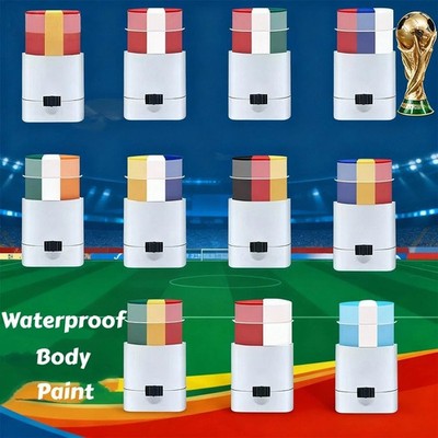 3 Colors World Cup Flag Face Paint Stick,Waterproof Body Paint for Football Game