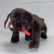 NWT Two Blind Brothers Braille Guide Dog Plush Choc Brown Stuffed Animal Lab P5