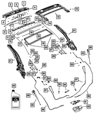 Genuine Mopar Folding Top Header 68026891AA