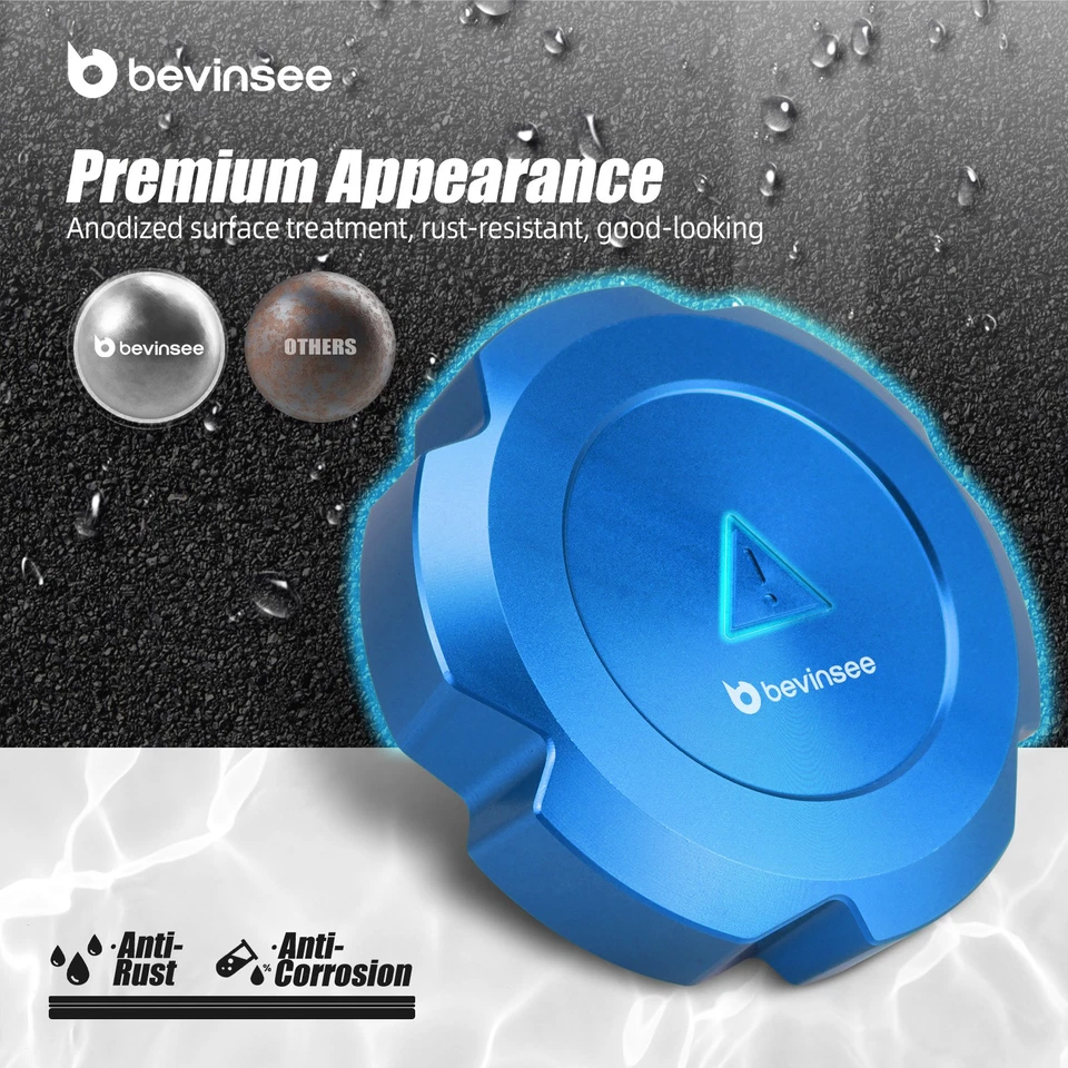 Billet Aluminum Coolant Reservoir Cap For BMW E90 E91 E92 320i 328i 325i 330i - Image 4 of 4