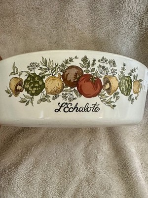 Vintage CorningWare B-1-B Spice of Life L Echalote 1 Qt Round Casserole Dish USA