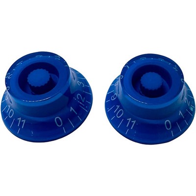 AxLabs Bell Knob That Goes To 11 (White Lettering)  2 Pack Blue