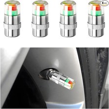 Tire Pressure Monitor Valve Stem Caps 4 Pcs 2.4bar 36 Psi Indicator With 3-co