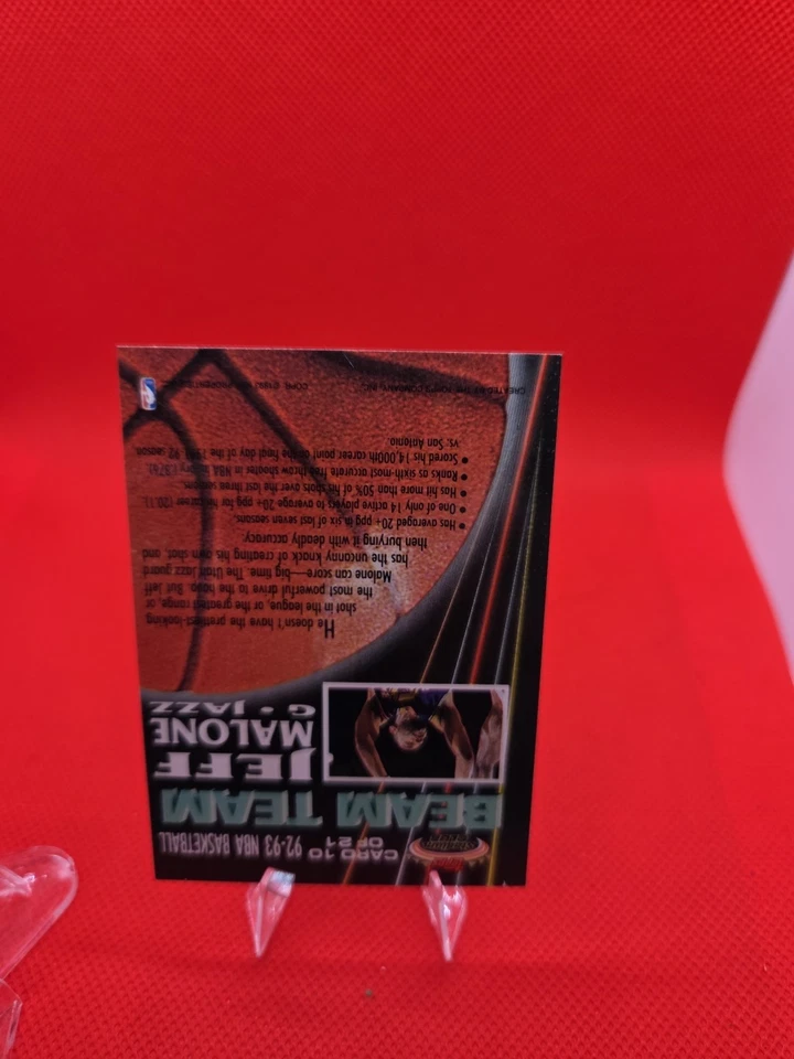 Topps Stadium Club 1992-93 - Beam Team Jeff Malone #10 Foto 4 de 4