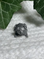 Hudson Pewter Figurine Laying Down Piglet 