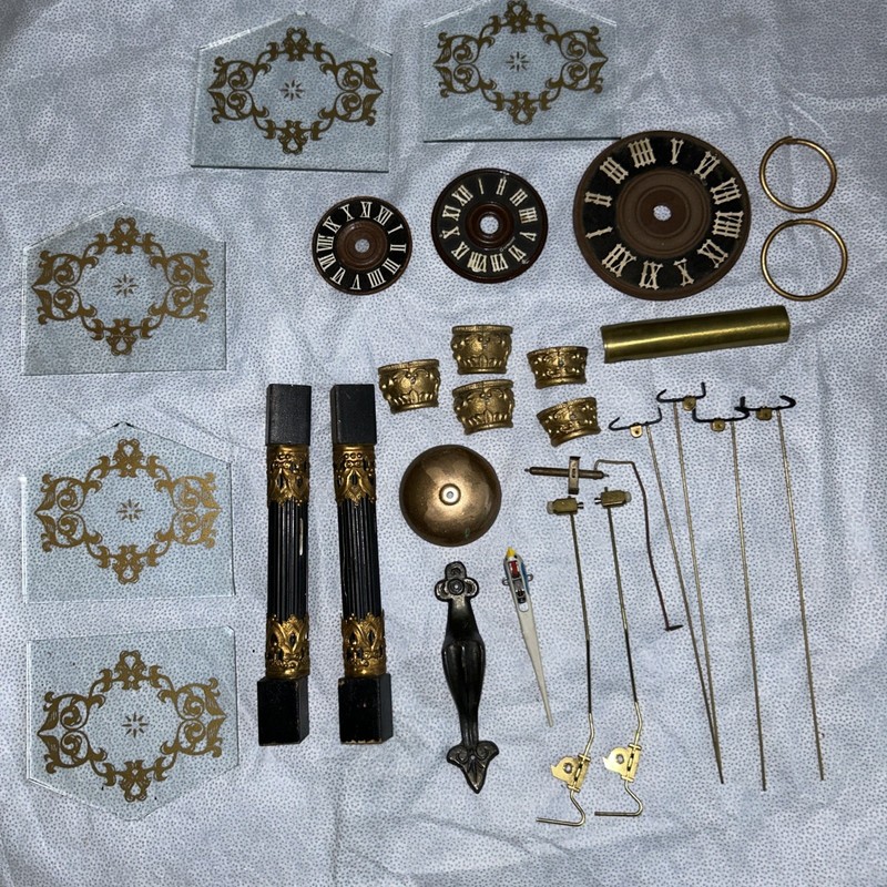 Assorted Clock Parts Lot