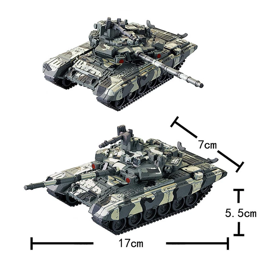 1/48 T90 Tank Model 4D Modern Tank Model Tabletop Decor Miniature Collectibles - Image 3 of 4
