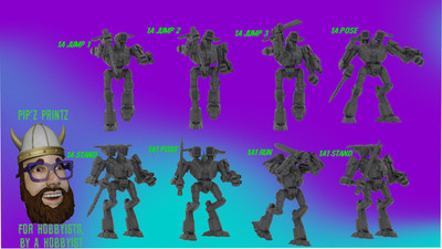 Dola Alternate Mech Model For Battletech 6mm-10mm-15mm RLWS