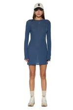 Reformation Jeanne Ribbed Mini Dress blue size M 