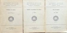 Smithsonian Institute War Background Studies (3 Vols/1933-34) Japan/India/China