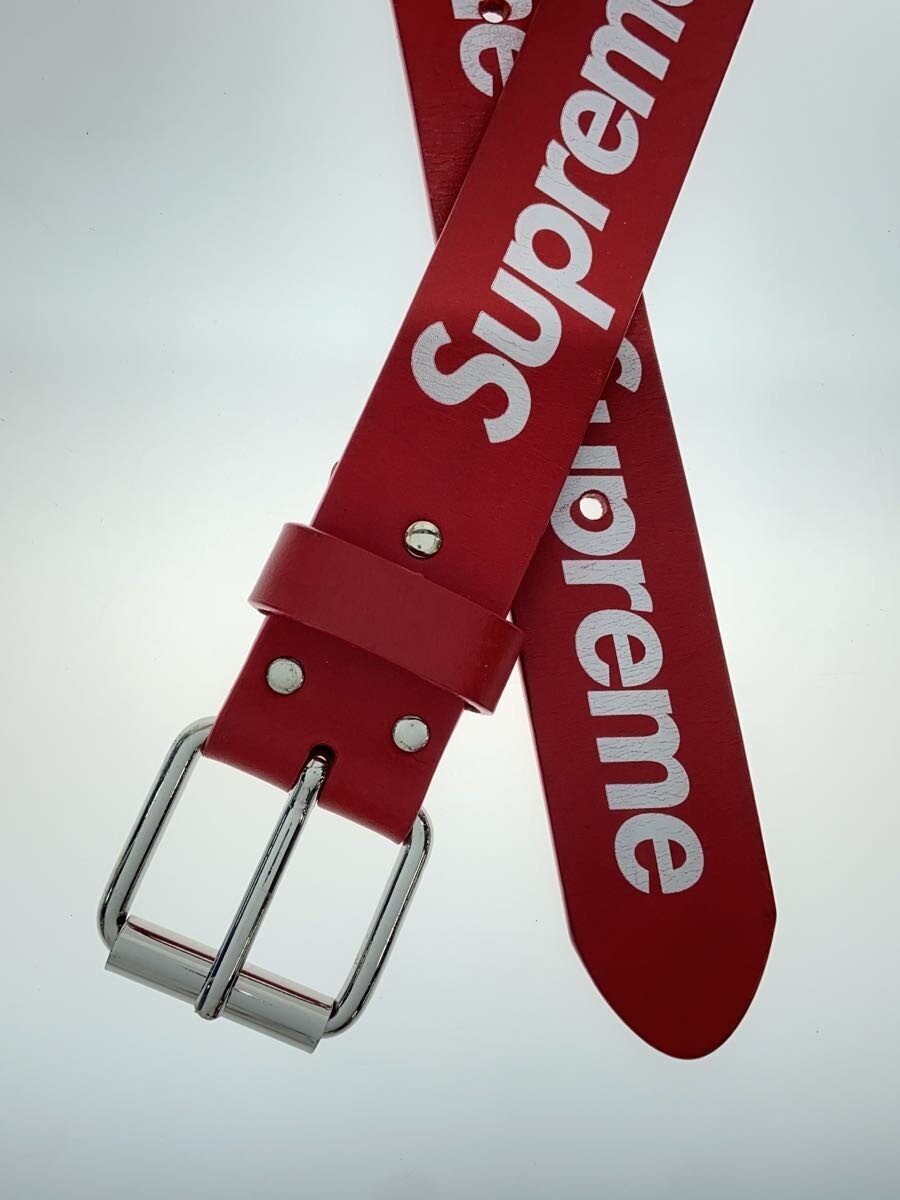 Supreme Repeat Leather Belt, Cowhide, Red | eBay