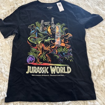 Old Navy boys black Jurassic World Tee NWT 10/12 L graphic