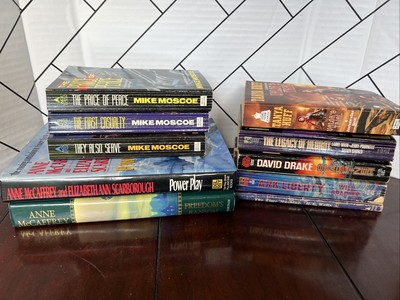 Sci-Fi/Fantasy Book Lot 10 Vintage PB, David Drake, Anne McCaffrey Mike Moscoe