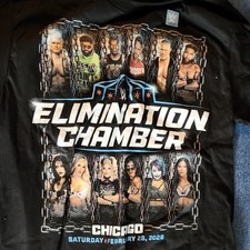 WWE Elimination Chamber Chicago 2026 Authentic Black I WAS THERE T-Shirt M