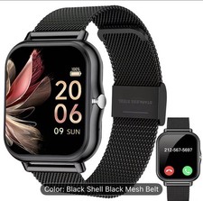 Smart Watch Bluetooth Call Fitness Tracker 100 Sports Modes Steel Band
