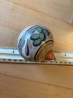 Hand Painted Mexican Folk Art Terra Cotta Pottery Ornament signed 2” — photo 2