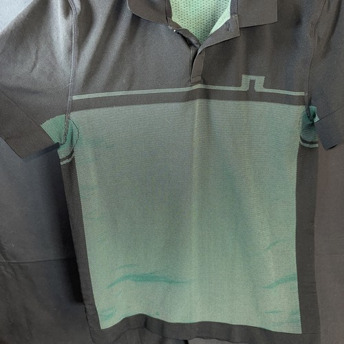 J Lindeberg Polo Shirt Mens Large Green Short Sleeve Field Sensor Golf Casual - Picture 2 of 6