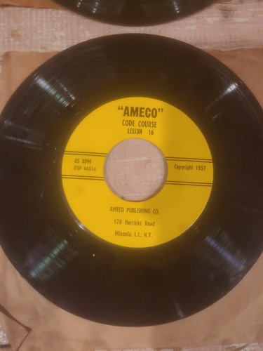 1957 Military Ameco Code Course 6 Record Lessons 11-22 45rpm Untested - Picture 7 of 14