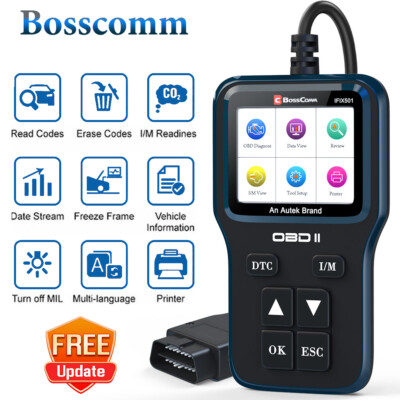 Bosscomm IFIX501 OBD2 Scanner Check Fault Code Reader Engine Light Diagnostic