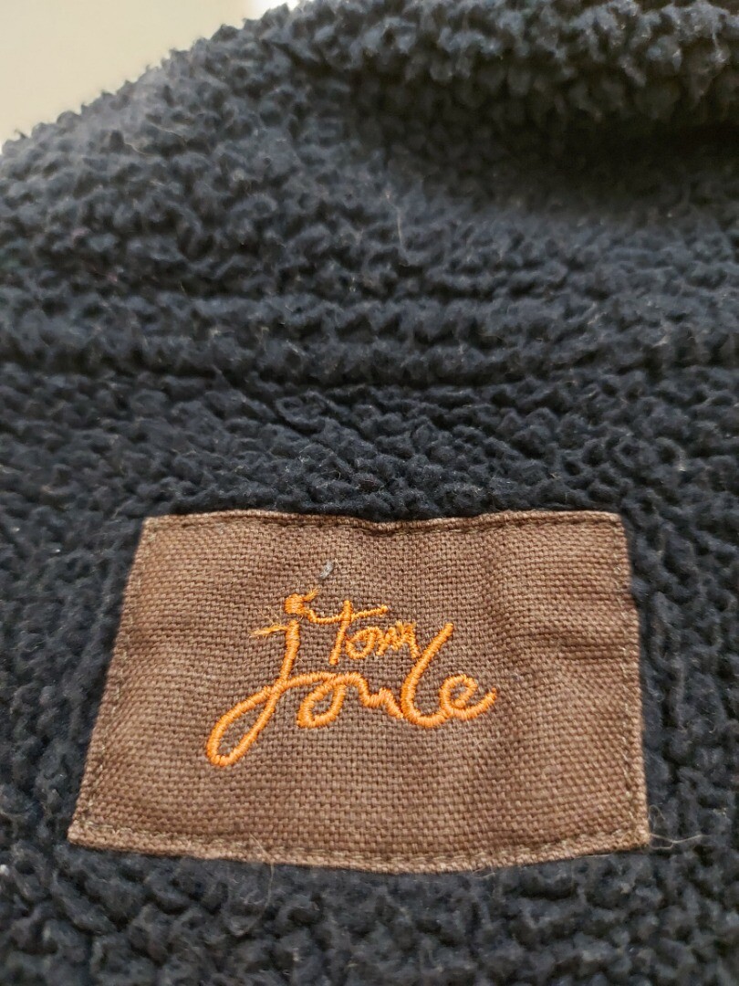 TOM JOULE Womens navy blue fleece jumper pullover collared Size 16 CG